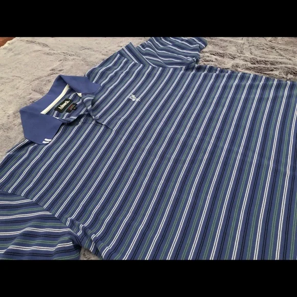 Ashworth EZ tech striped cotton golf shirt L - Picture 4 of 8